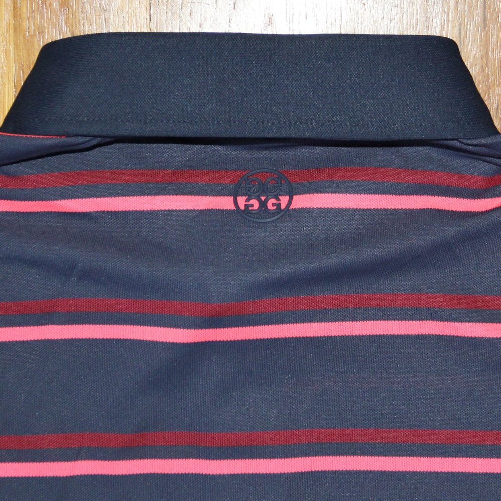 G/FORE Offset Stripe Pique Golf Polo Mens M Twilight G4 - Picture 5 of 5